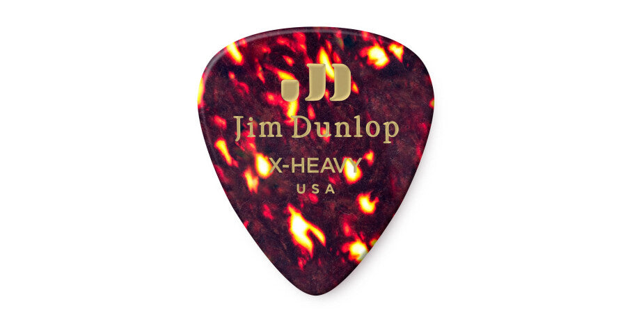 Dunlop Celluloid Standard Guitar Pick - Extra Heavy - 12 Stück