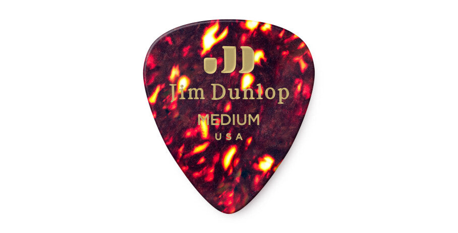 Dunlop Celluloid Standard Guitar Pick - Medium - 12 Stück